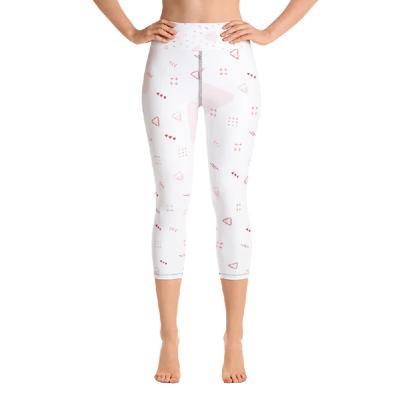 Elegant Women's Fashion All-Over Print Yoga Capri Leggings