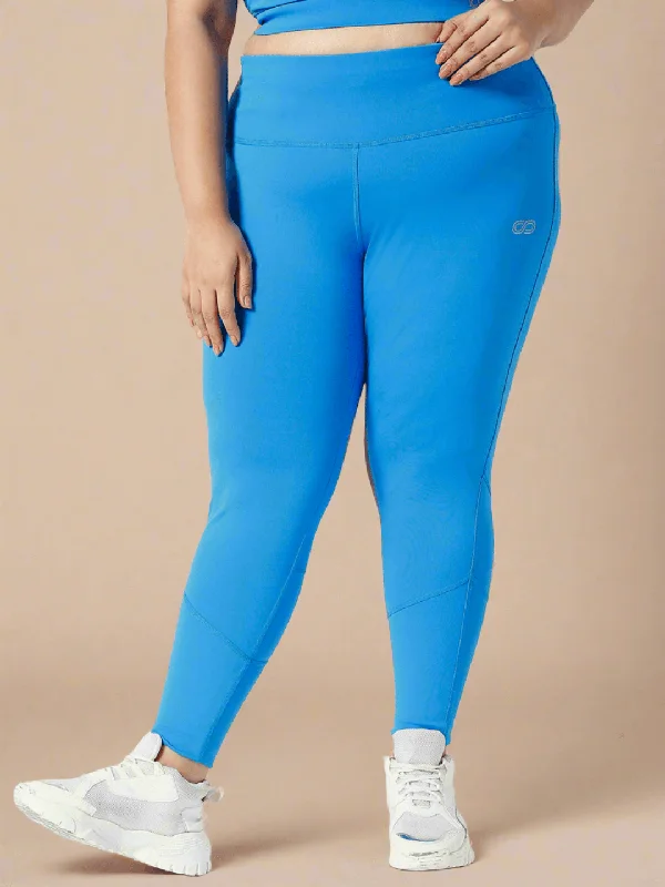 Modern Women's Fashion with Vintage Touches Ath Perform 7/8 High Waist Leggings Electric Blue Plus