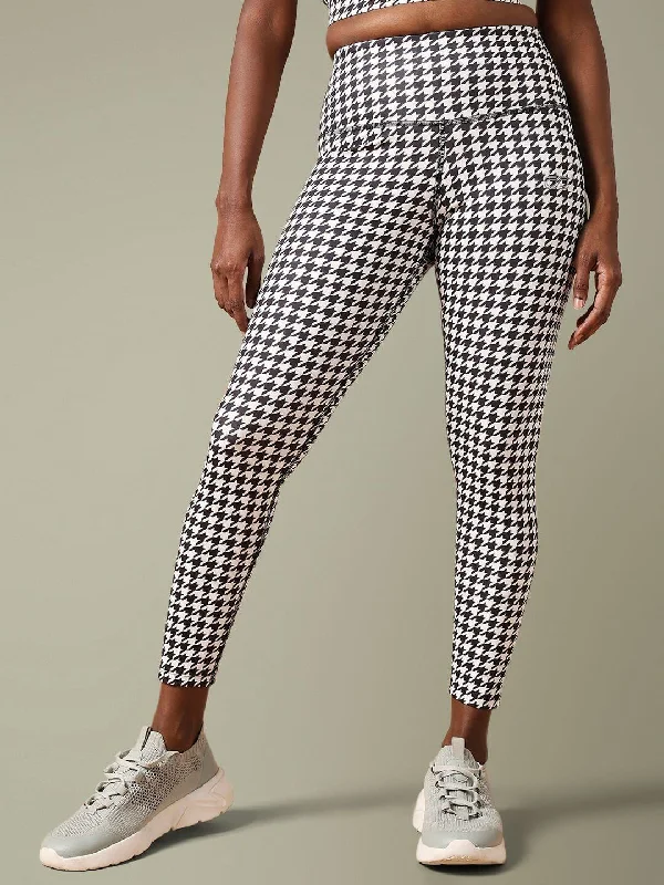 Casual and Comfortable Outfits Ath Track 7/8 Leggings Houndstooth