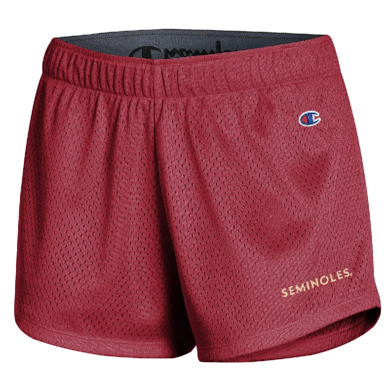 Sales For Clothes Champion Women's Seminoles Mesh Short - Garnet