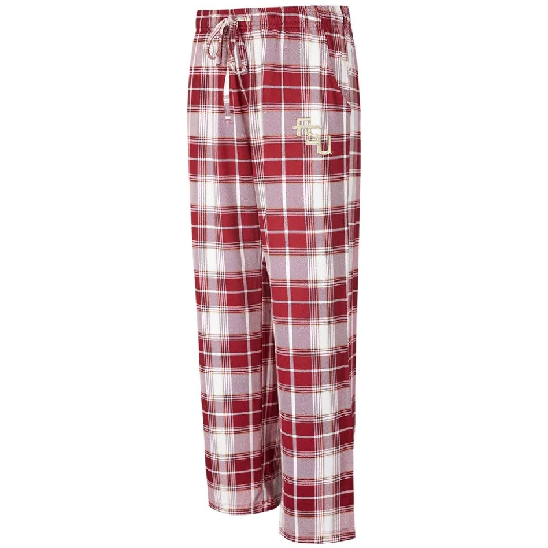 Sale Clearance Concept Sports Women's Stacked FSU Plaid Pant - Garnet/White