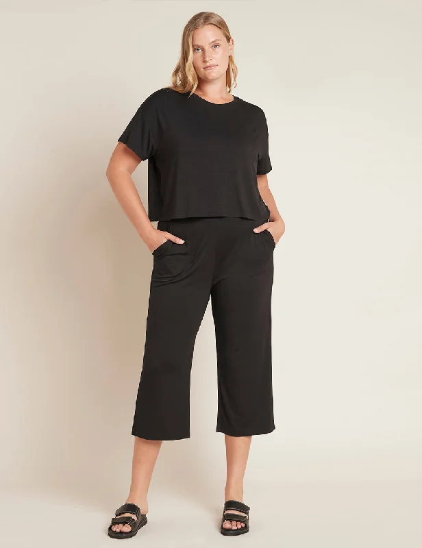 Women Clothes Downtime Crop Pant - Black