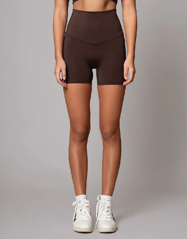 Women's Stylish Outerwear Freestyle Flat Front Short Chocolate