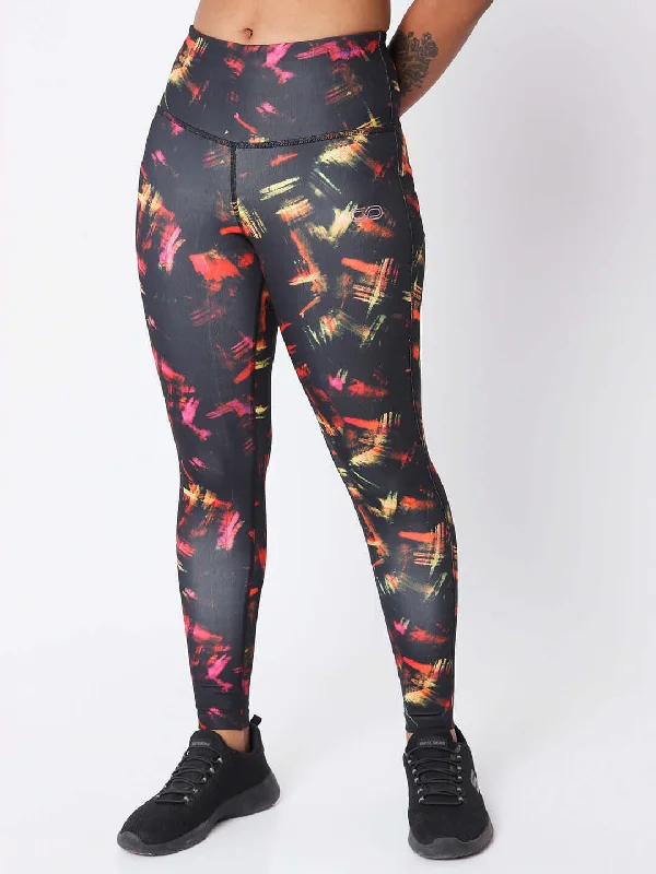 Online Clothing Stores Graphic Performance Leggings Red Marks