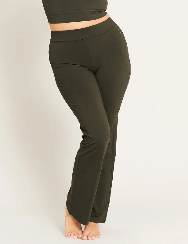 Clothing For Women Motivate High Waist Flare Pant - Dark Olive