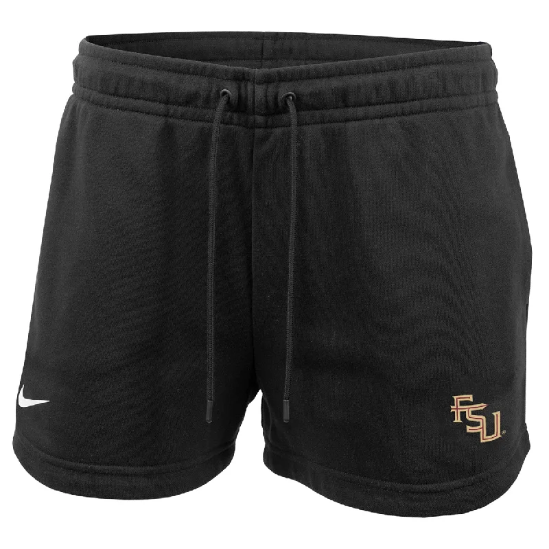 Trendy Boutiques Online Nike Women's Stacked FSU Logo Essential Short - Black