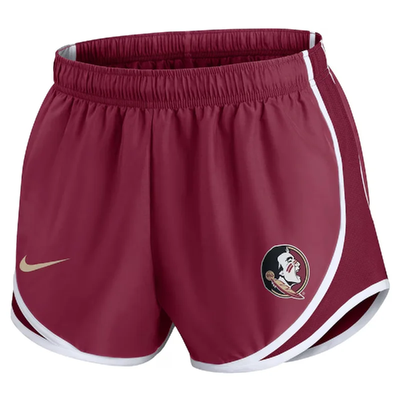 Online Boutiques Clothing Nike Women's  Seminole Logo Tempo Short - Garnet