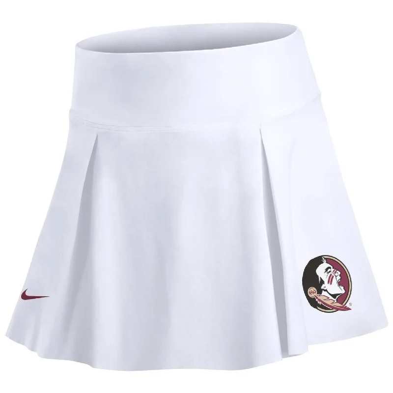 Online Shopping Boutiques Nike Women's Seminole Logo Club Tennis Skirt - White