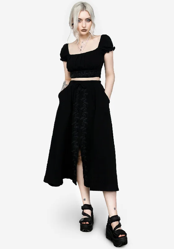 Affordable Online Boutique Vine Textured Midi Skirt