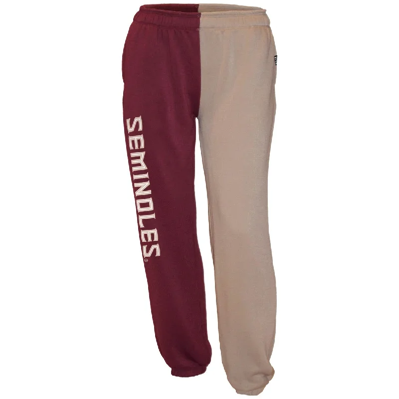 Outlet Clothing Hype & Vice Women's Seminoles Colorblock Pant - Garnet/Gold